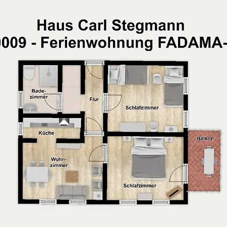 アパート Haus Carl Stegmann Fadama-hin ユイスト